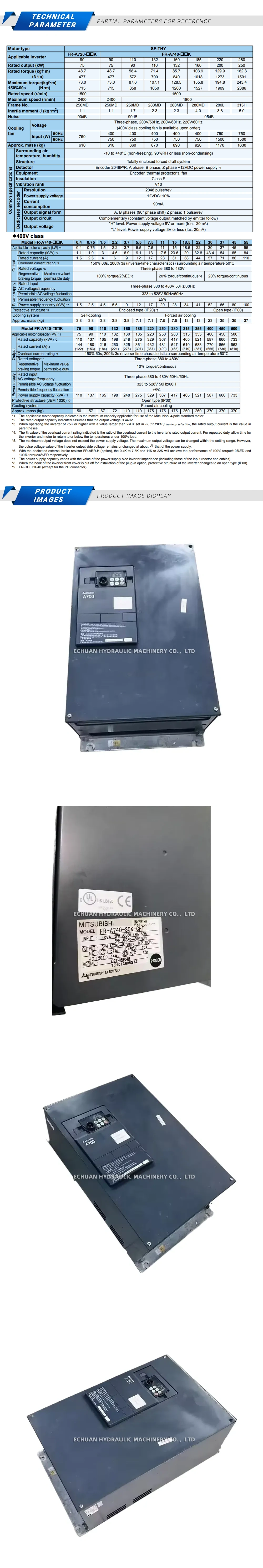 Mitsubishi FR-A740-30K-CHT Description