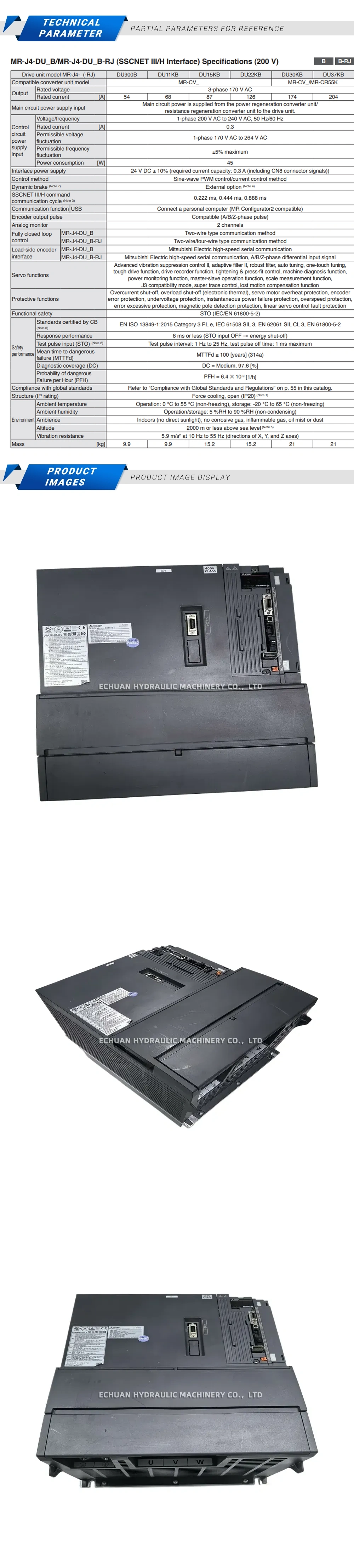 Mitsubishi MR-J4-DU45KB4 Description