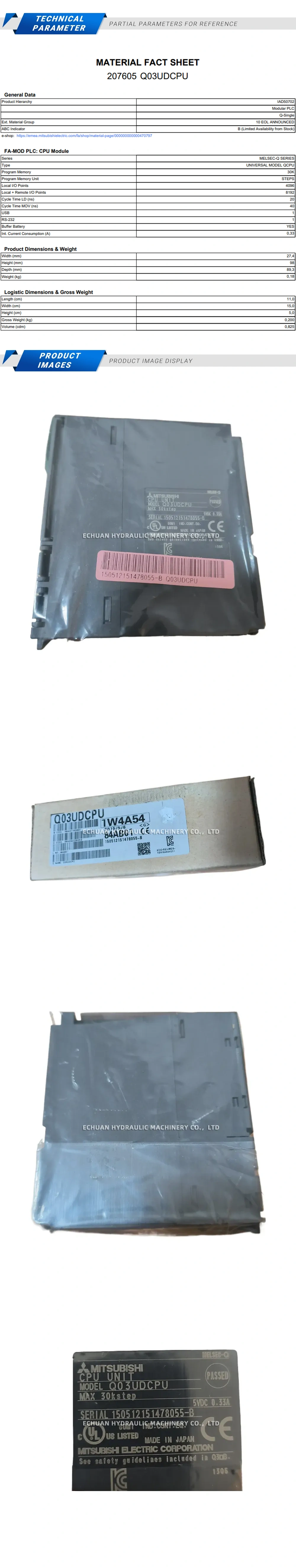 Mitsubishi Q03UDCPU Description