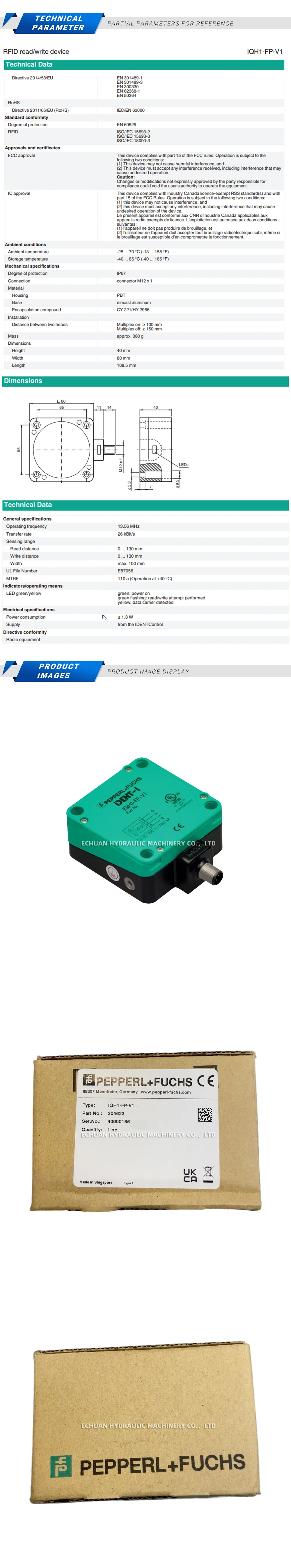 Pepperl+Fuchs IQH1-FP-V1 Description