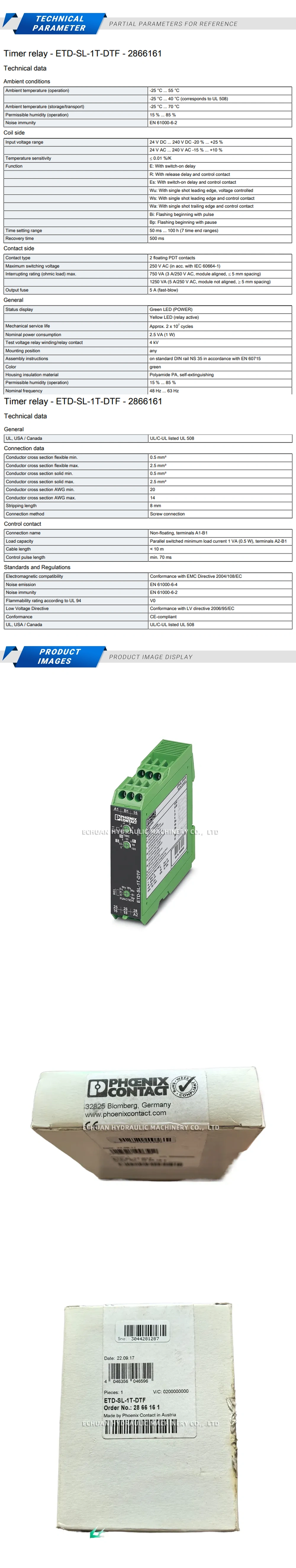 Phoenix ETD-SL-1T-DTF 2866161 Description