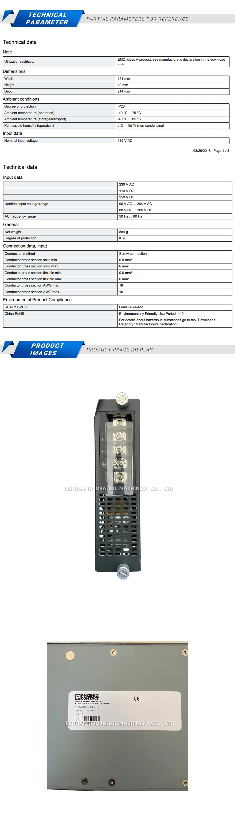 Phoenix FL SWITCH 4800E-P5 Description