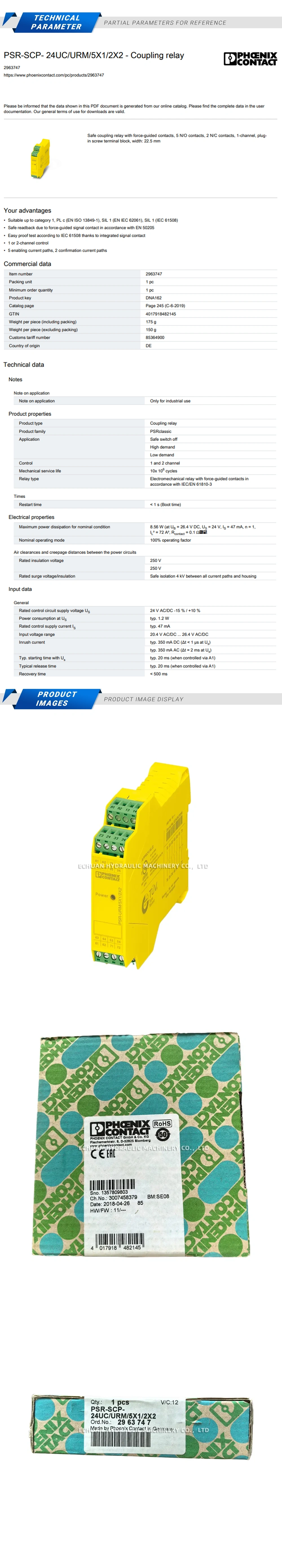 Phoenix PSR-SCP-24UC/URM/5X1/2X2 Description
