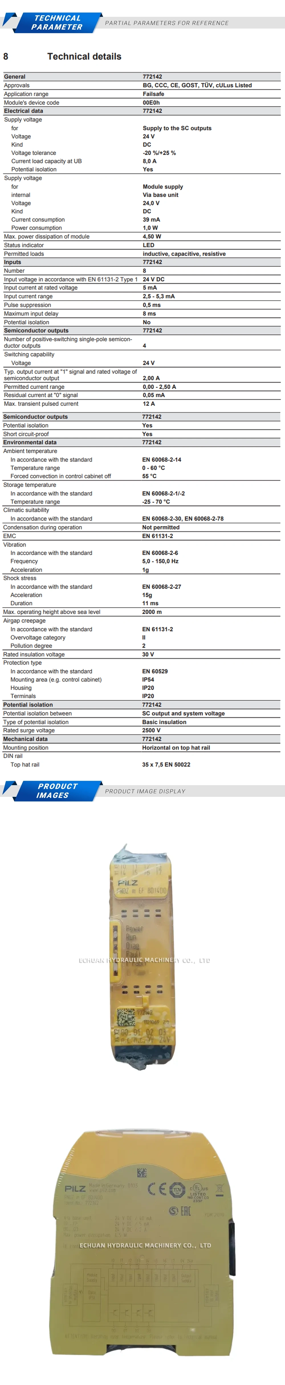 Pilz PNOZ 772142 Description