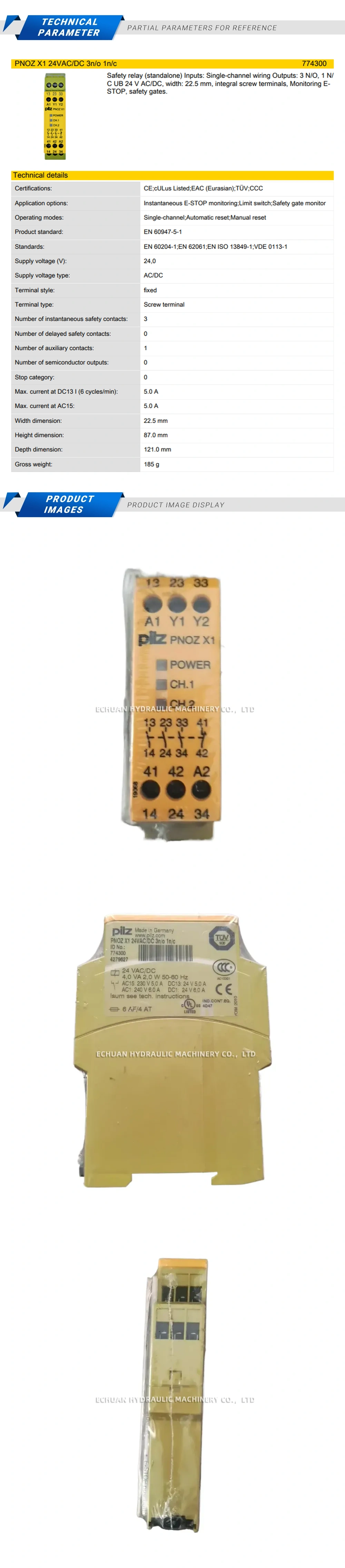 Pilz PNOZ X1 774300 Description