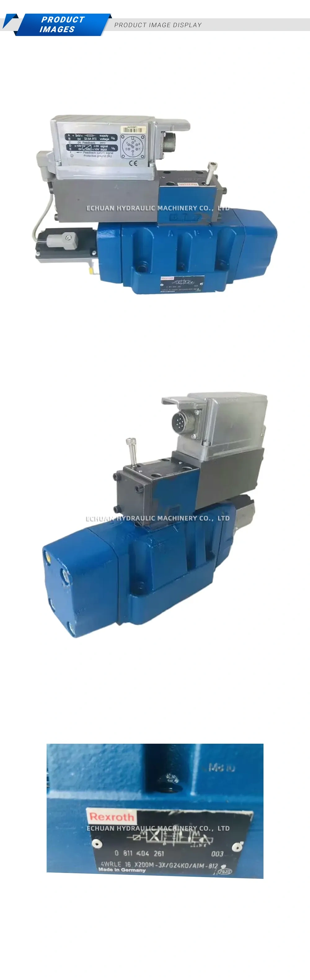 Rexroth 4WRLE 16X200M-3X/G24K0/A1M-812 Description