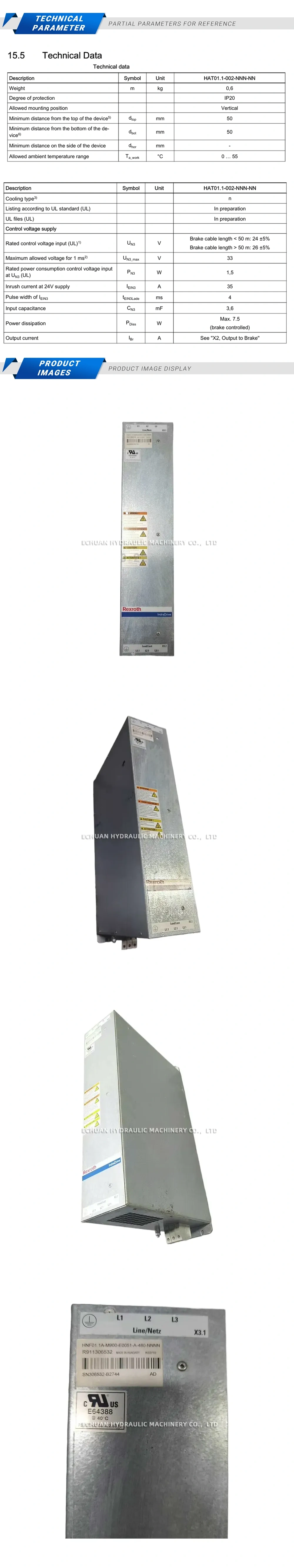 Rexroth HNF01.1A-M900-E0051-A-480 NNNN Description