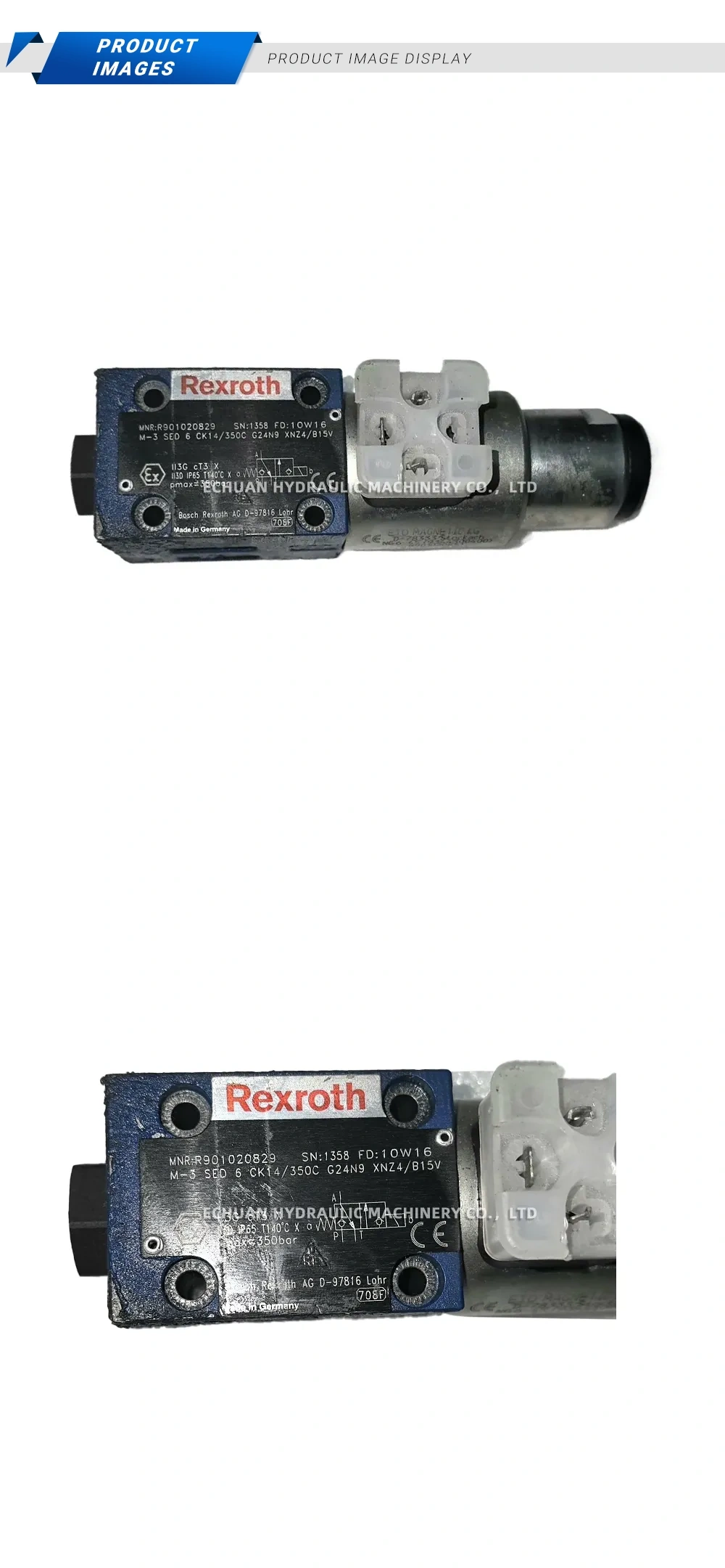 Rexroth R901020829 M-3SED6CK14/350CG24N9XNZ4/B15V Description