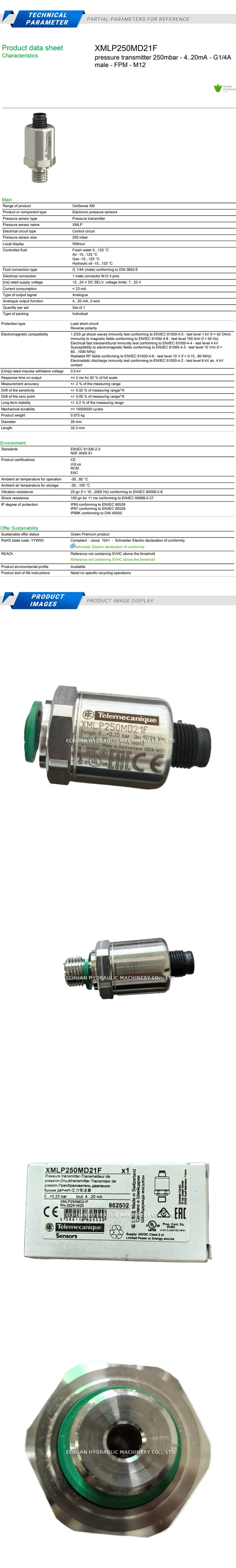 Schneider XMLP250MD21F Description