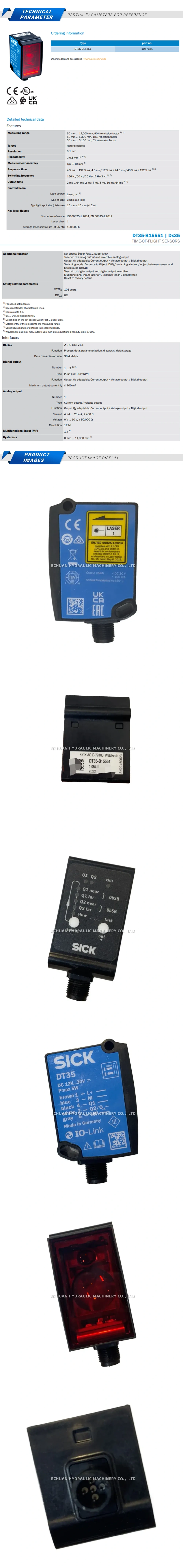 Sick DT35-B15551 Description