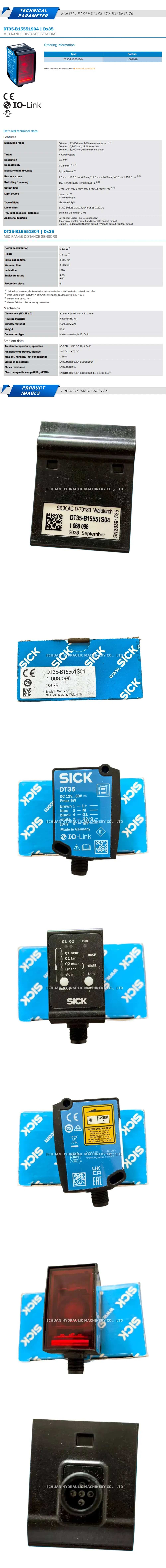 Sick DT35-B15551S04 Description