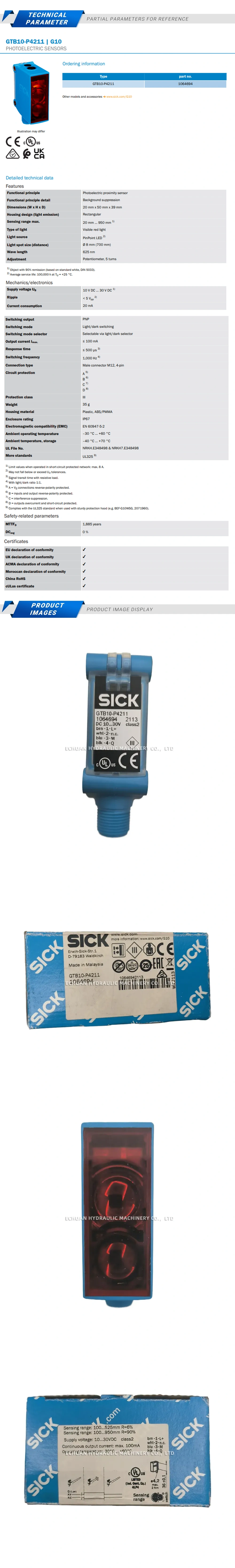 Sick GTB10-P4211 1064694 Description