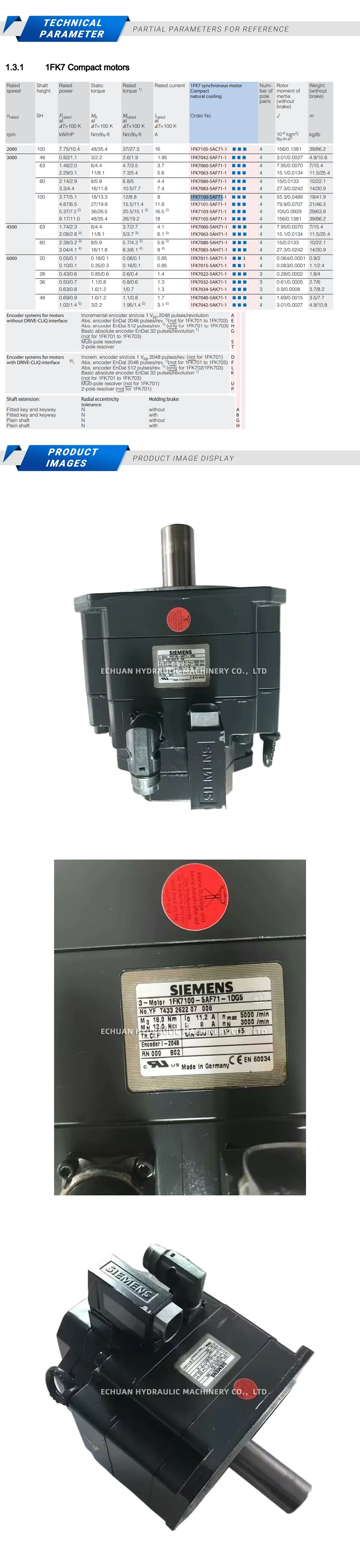 Siemens 1FK7100-5AF71-1DG5 Description