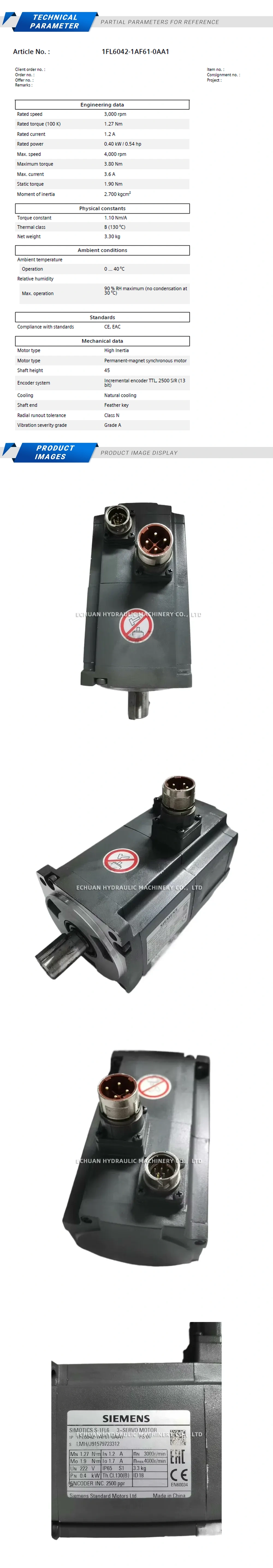 Siemens 1FL6042-1AF61-0AA1 Description