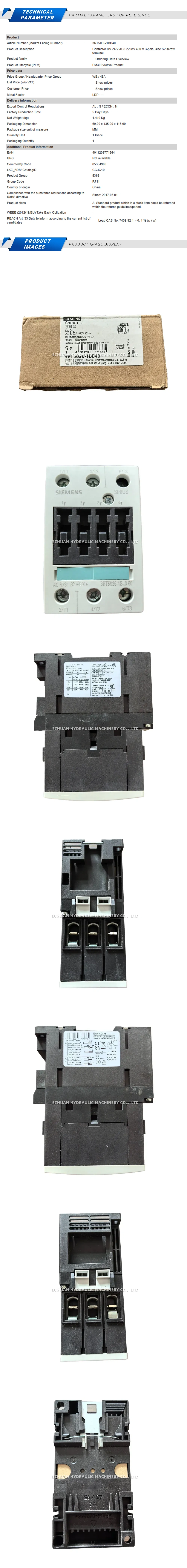 Siemens 3RT5036-1BB40 Description