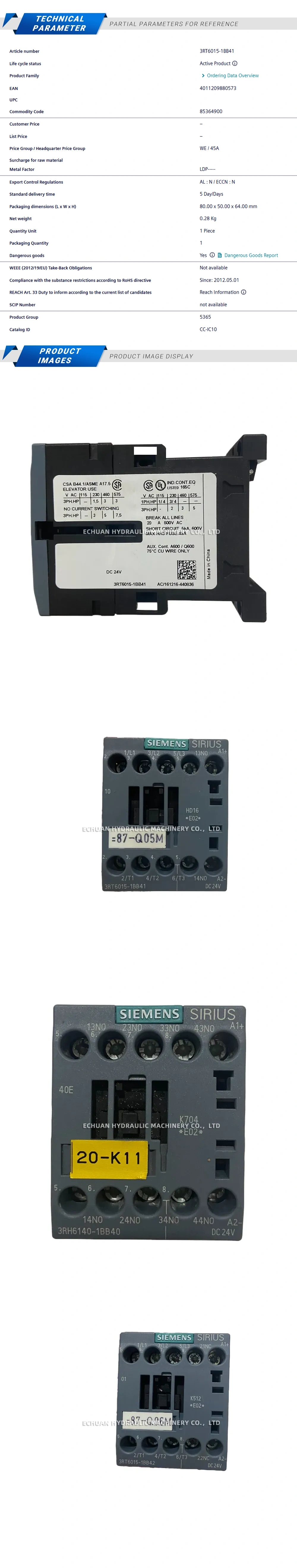 Siemens 3RT6015-1BB41 Description