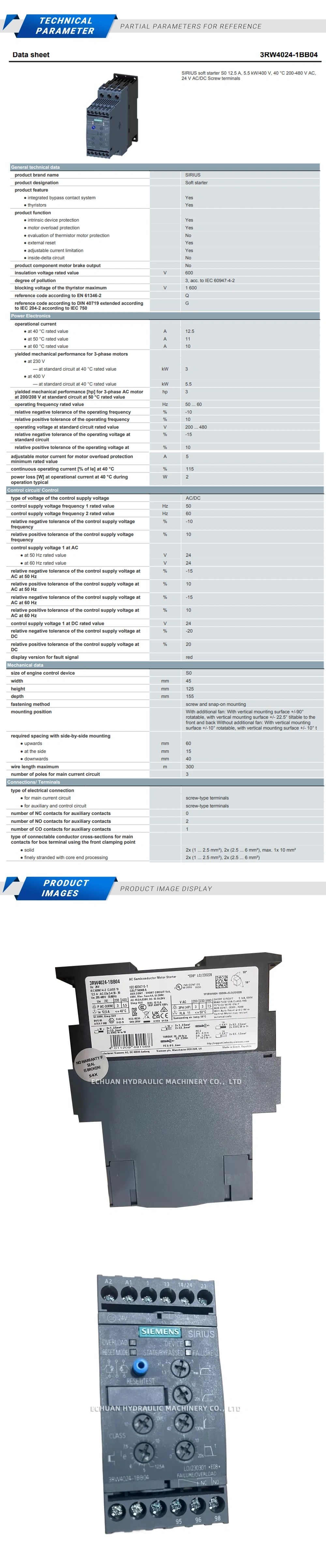Siemens 3RW4024-1BB04 Description