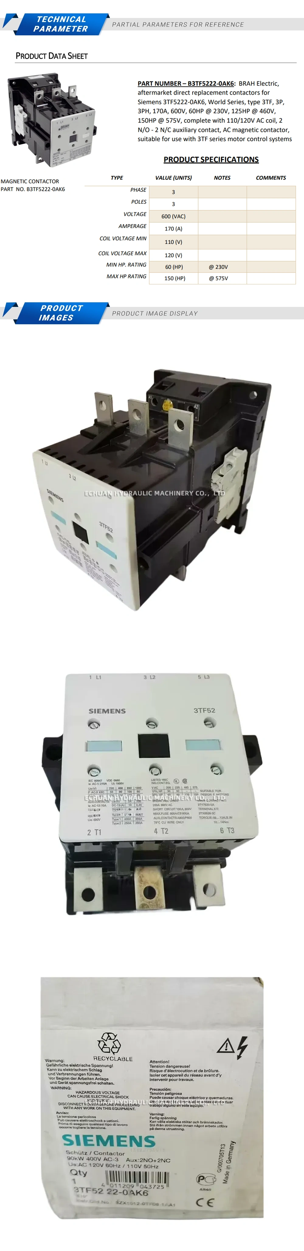 Siemens 3TF5222-0AK6 Description