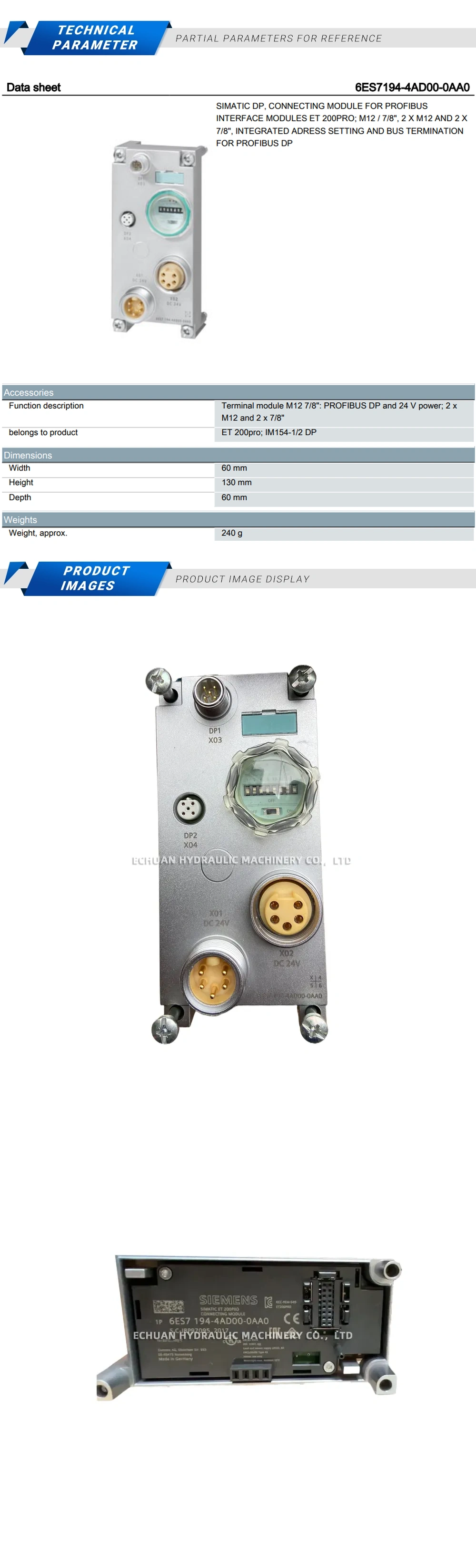 Siemens 6ES7 194-4AD00-0AA0 Description