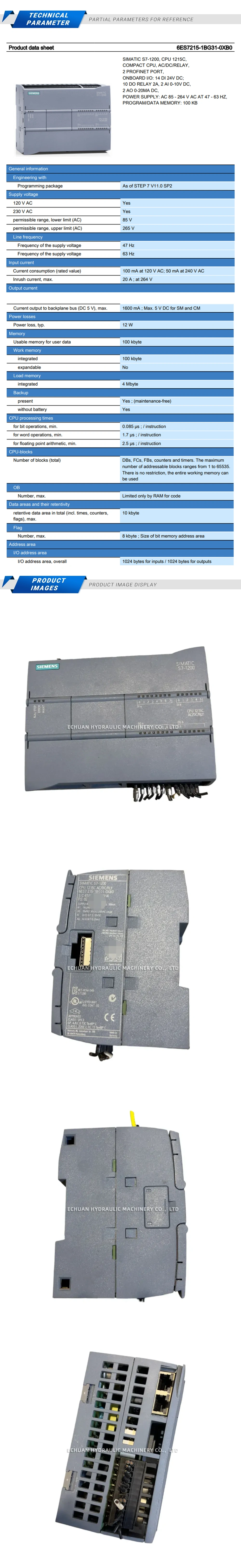 Siemens 6ES7 215-1BG31-0XB0 Description