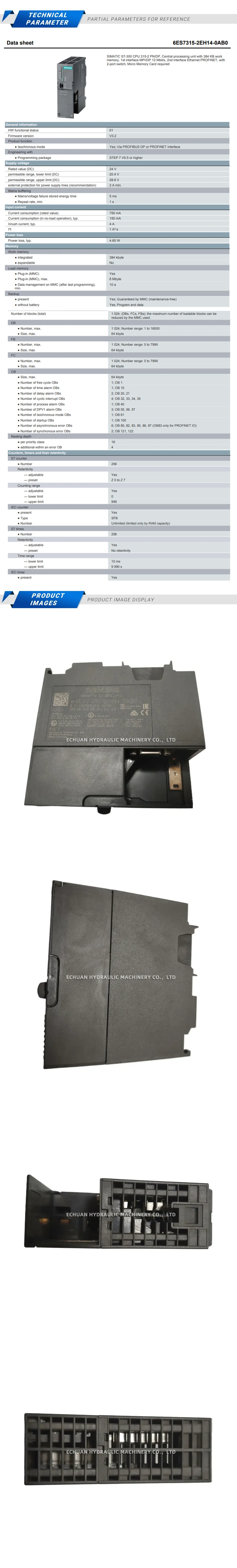 Siemens 6ES7315 2EH14-0AB0 Description