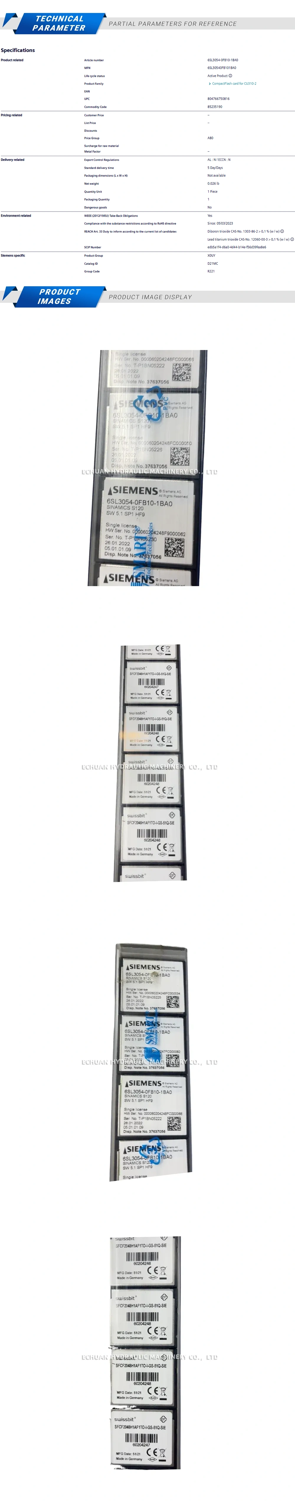 Siemens 6SL3054-0FB10-1BA0 Description