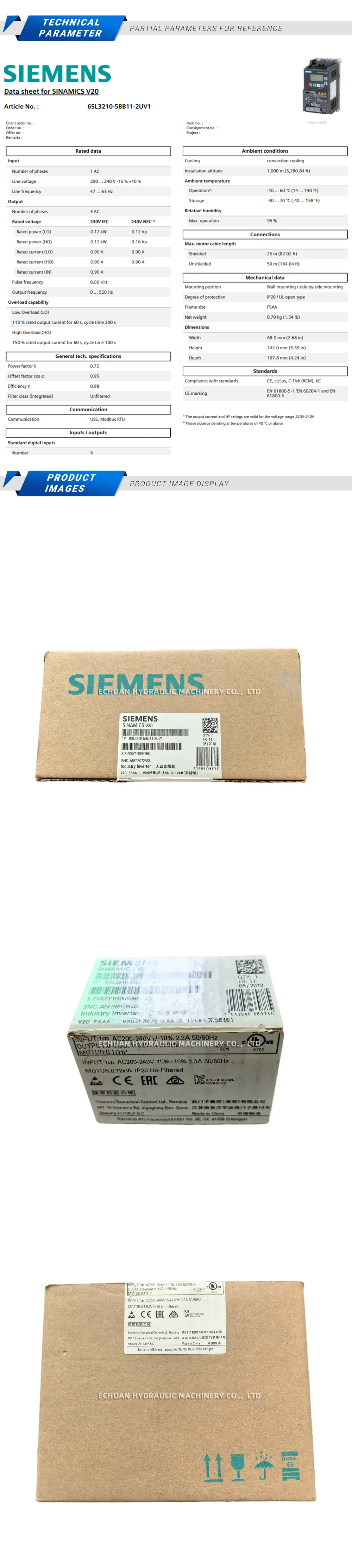 Siemens 6SL3210-5BB11-2UV1 Description