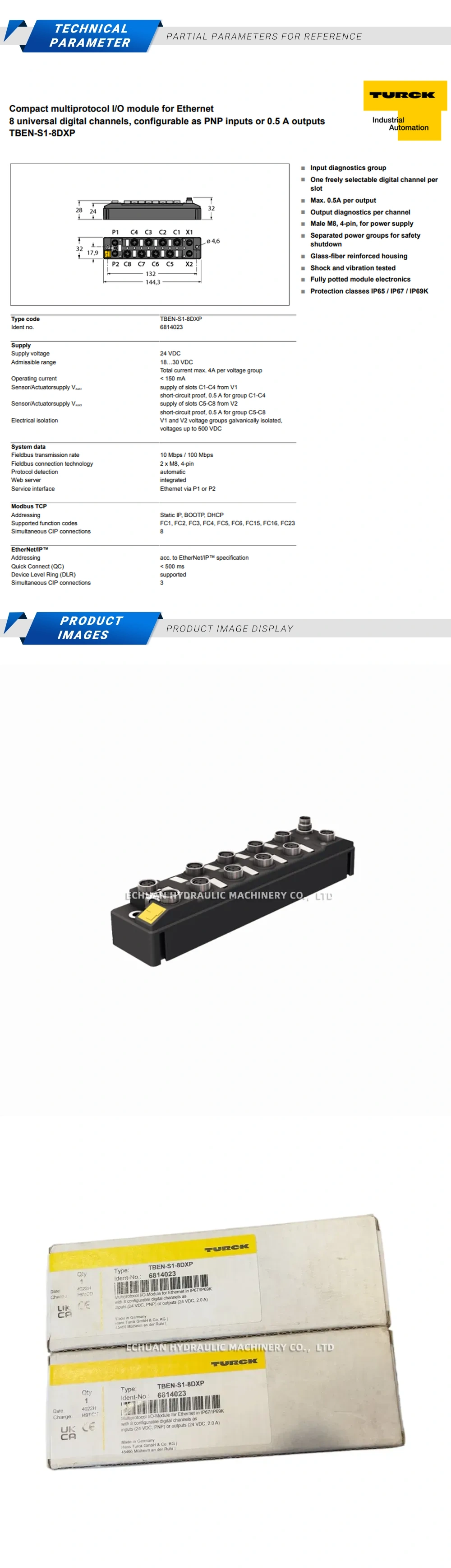 Turck TBEN-S1-8DXP Description