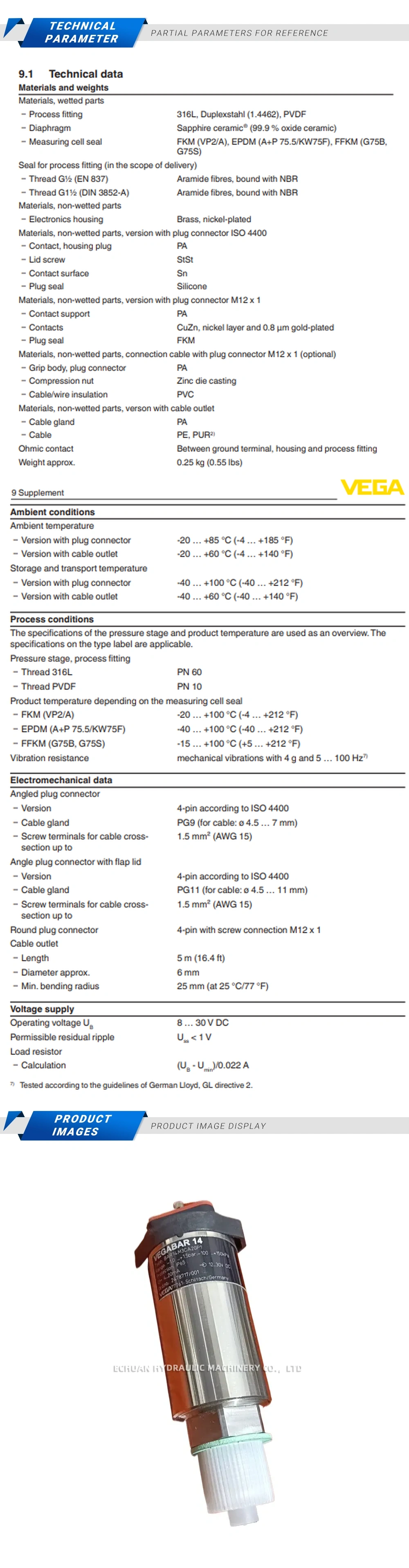 Vega VEGABAR14 Description