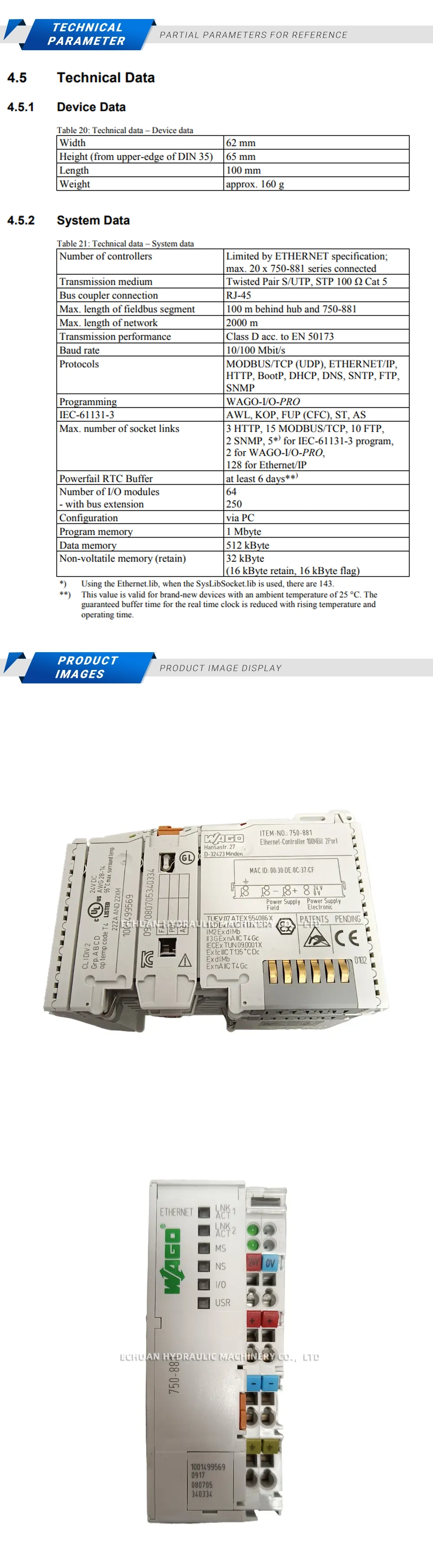 Waco 750-881 Description
