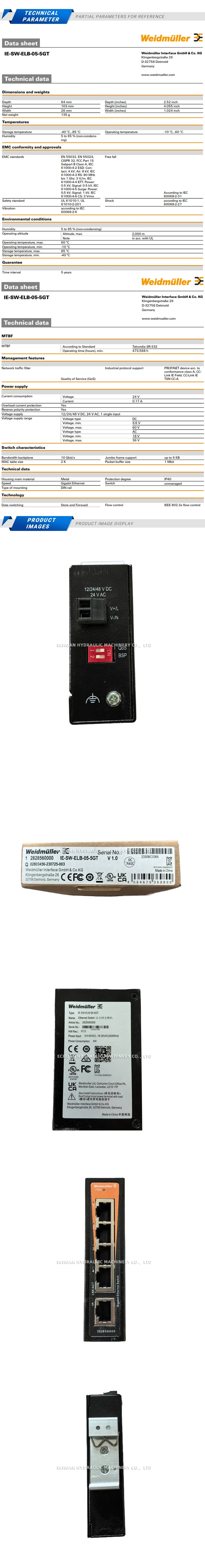 Weidmuller IE-SW-ELB-05-5GT Description