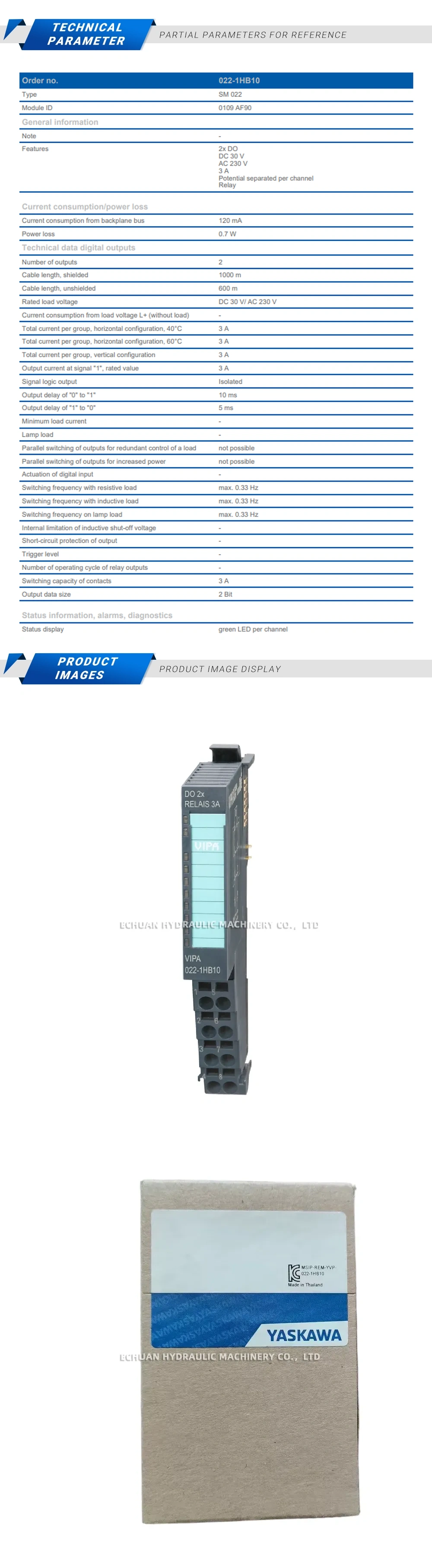 Yaskawa 022-1HB10 Description