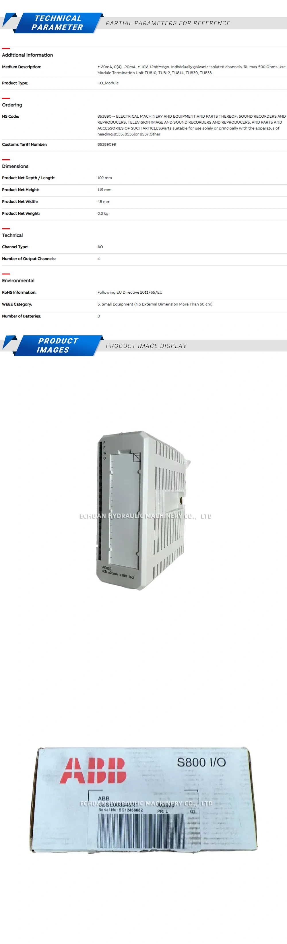 ABB 3BSE008546R1 Description