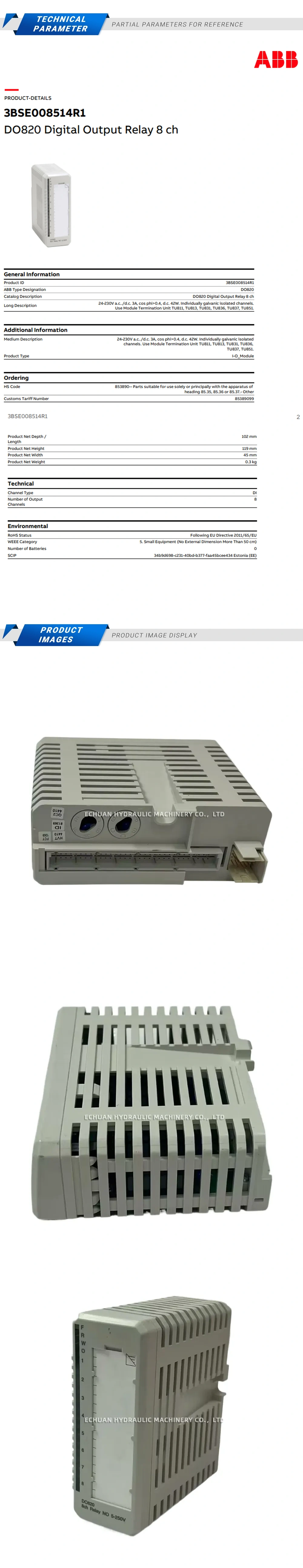 ABB DO820 Description