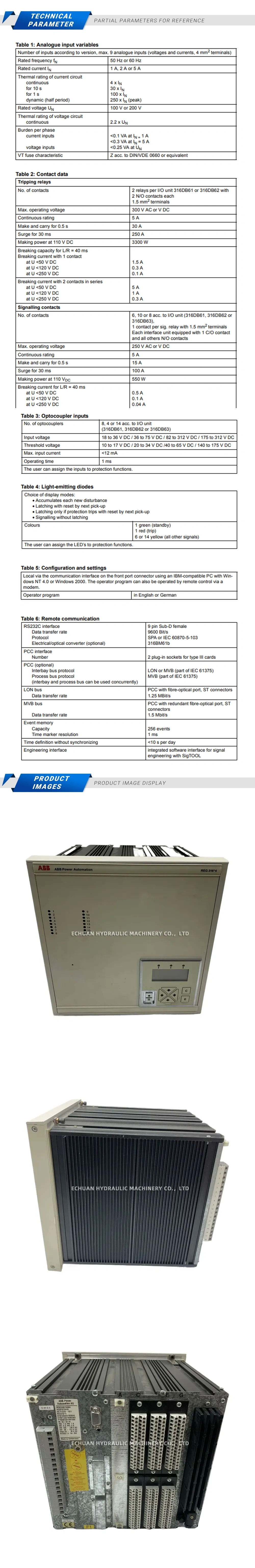 ABB REG 316*4 Description
