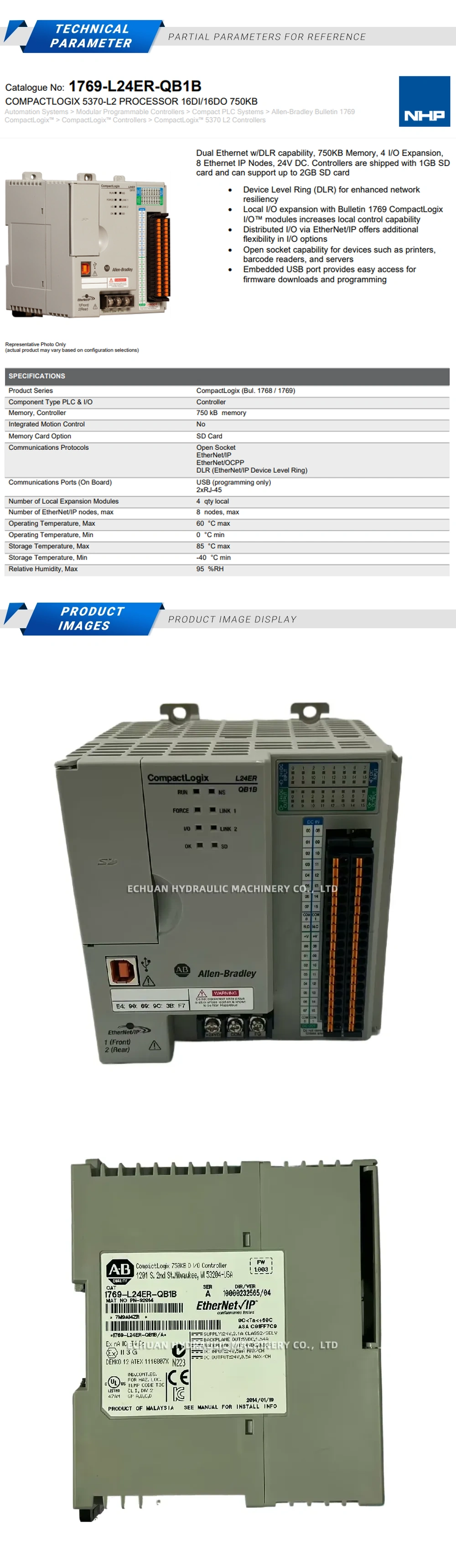 Allen-Bradley 1769-L24ER-QB1B Description