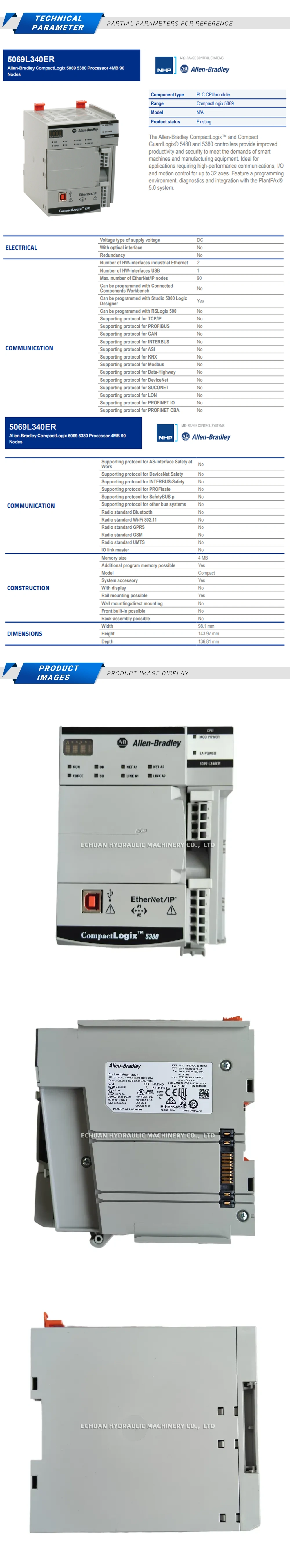 Allen-Bradley 5069-L340ER Controller Description