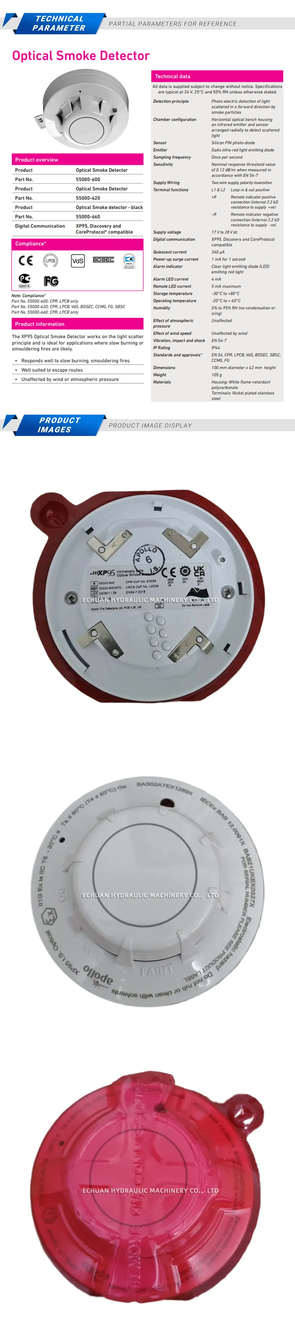 Apollo XP95 Smoke And Fire Alarm Detectors Description