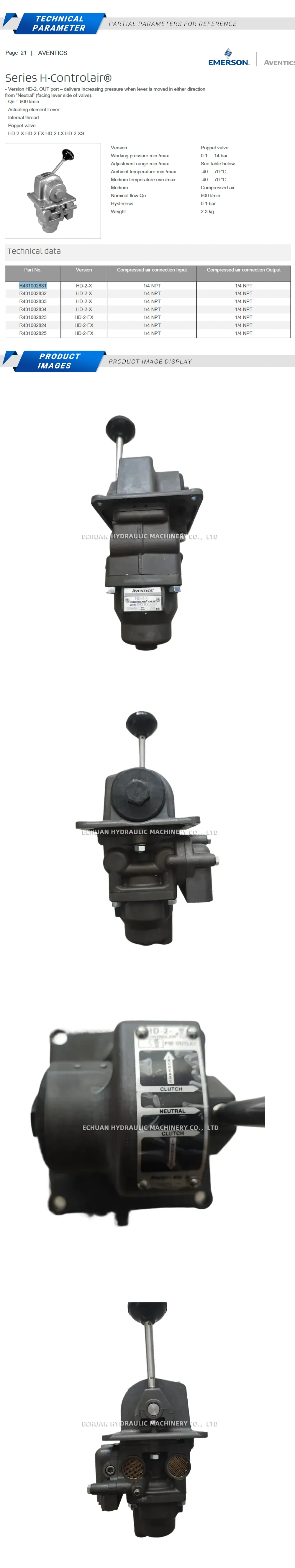 Aventics HD-2-X R431002831 Description