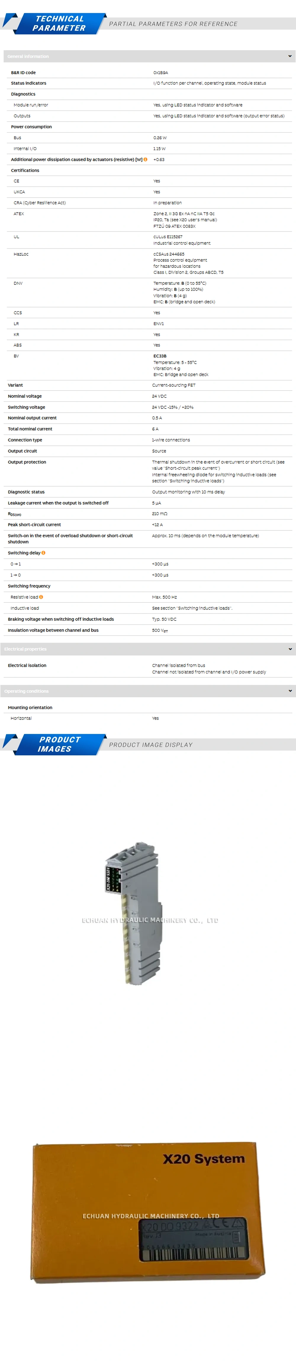 B&R X20DO9322 Description