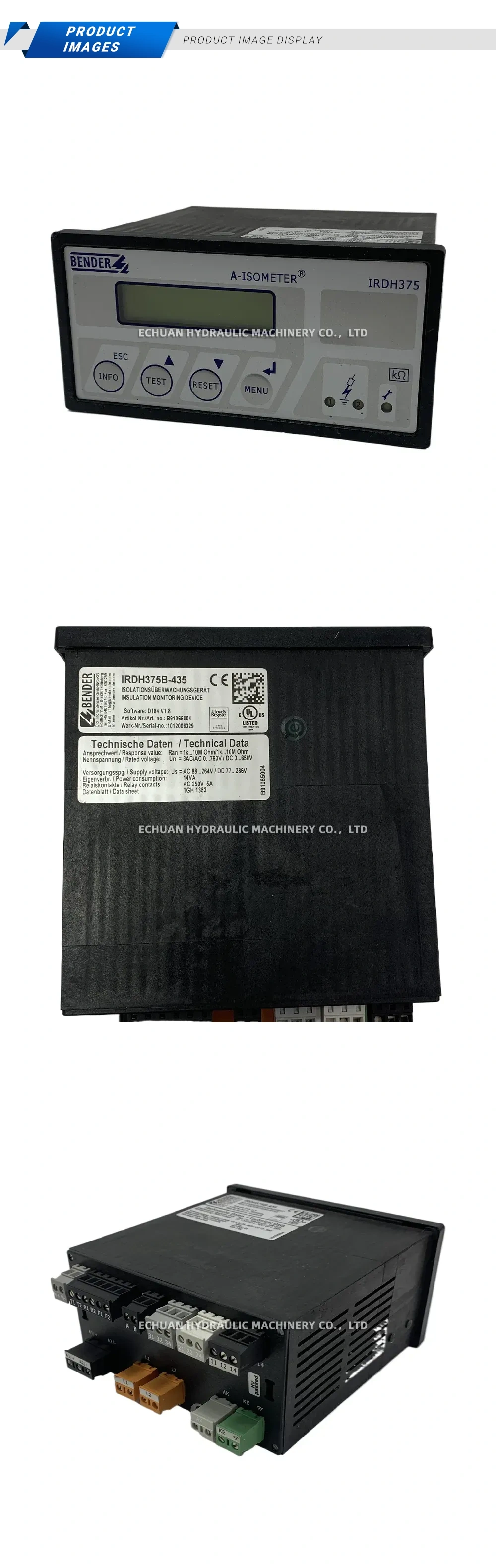 Bender IRDH375B-435 Insulation Monitoring Device Description