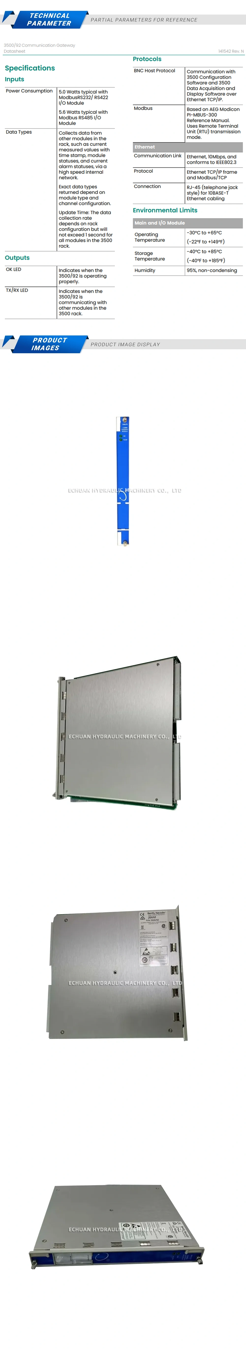 Bently 3500/92 Description