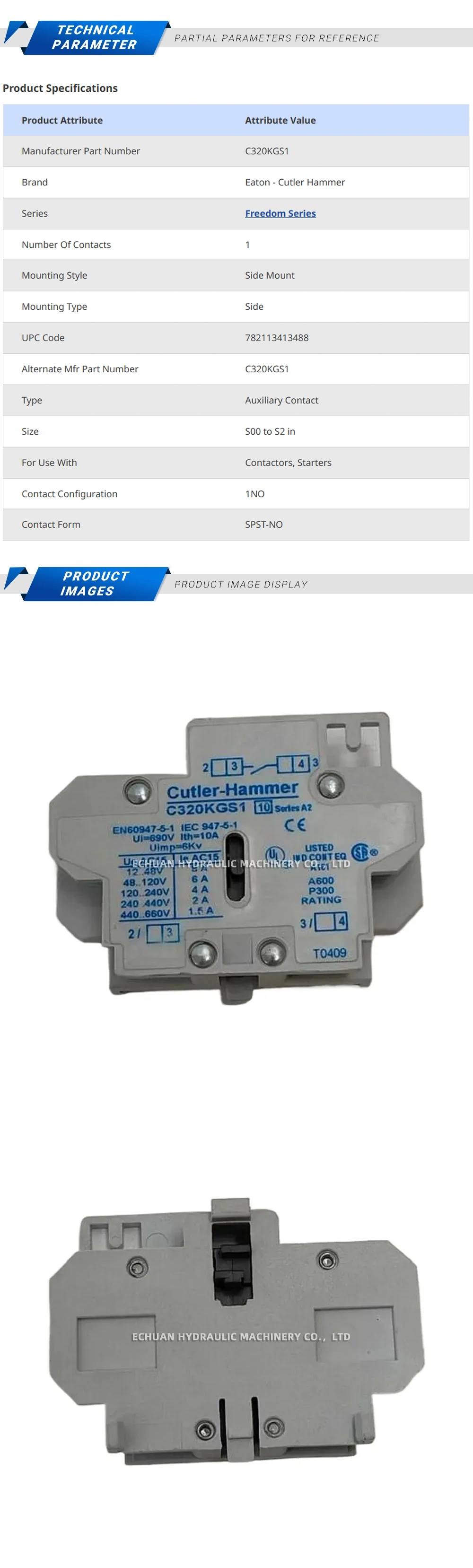 Cutler-Hammer C320KGS1 Description