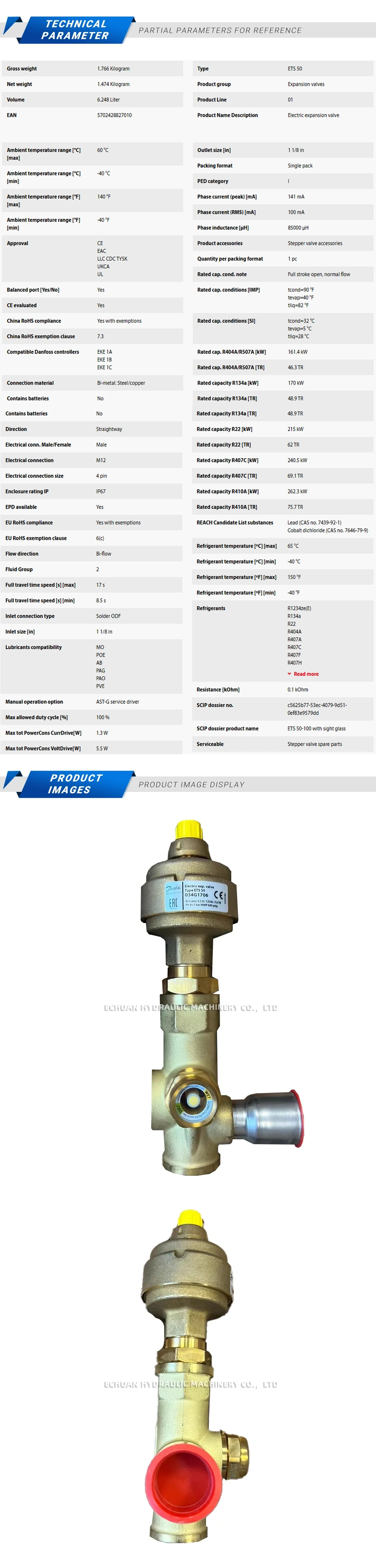 Danfoss ETS50 034G1706 Description
