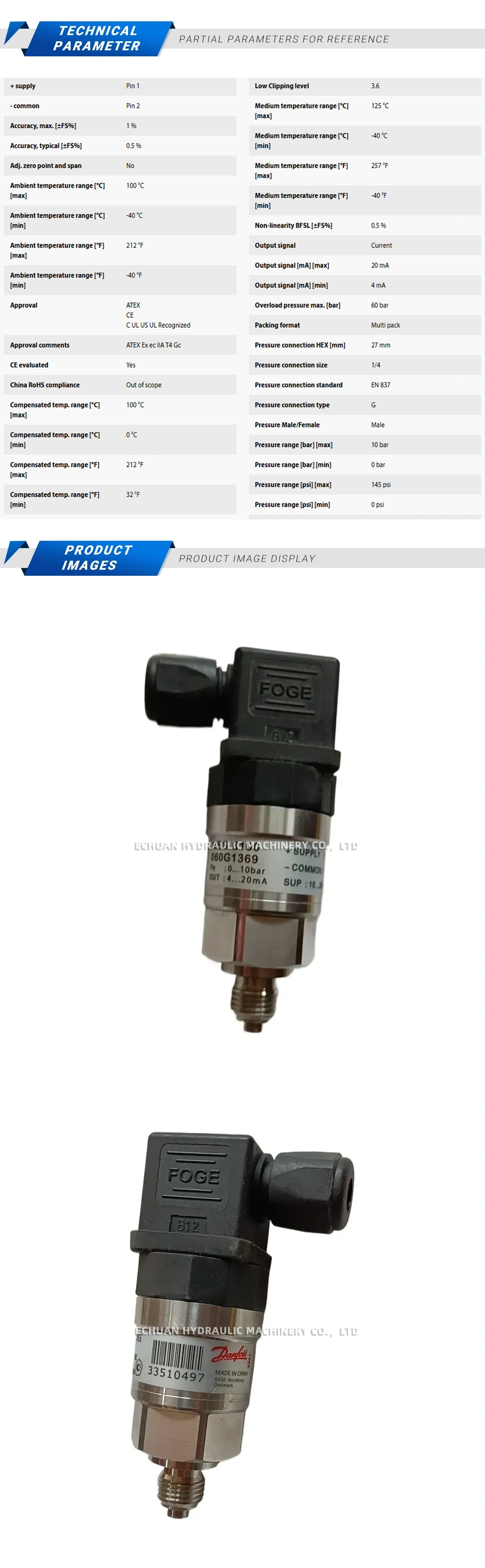 Danfoss MBS3100 060G1369 Description