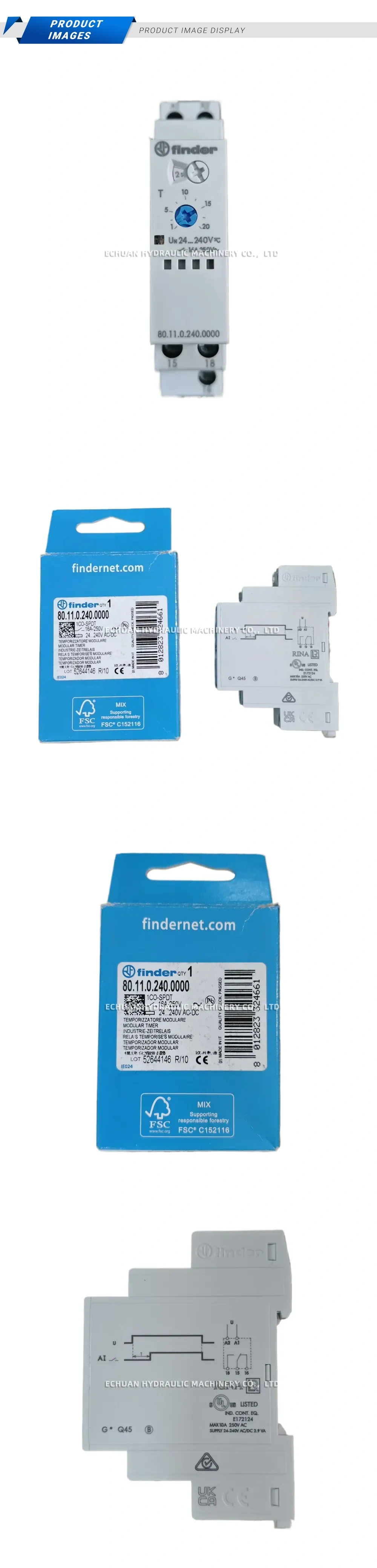 Finder 80.11.0.240.0000 Temporizzatore Modulare Description