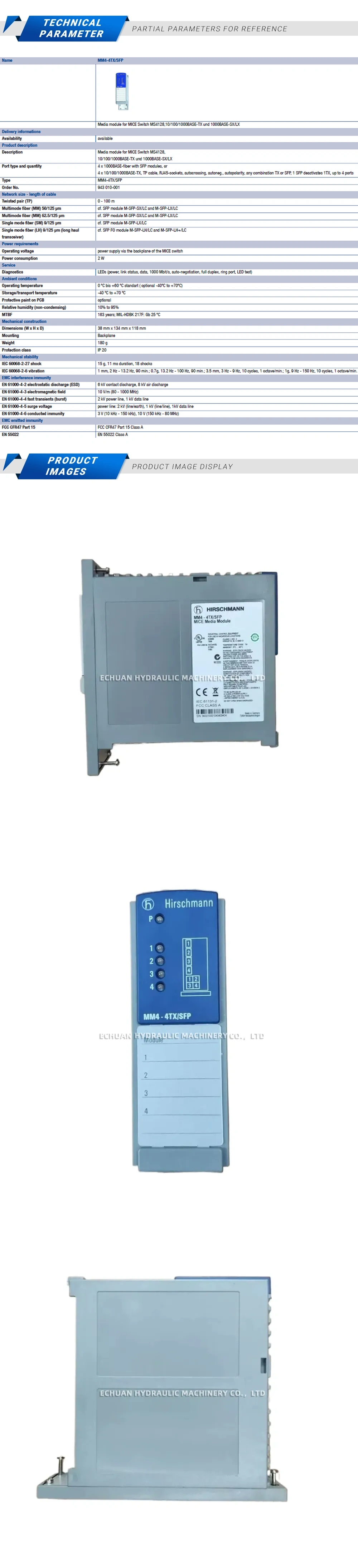 Hirschmann MM4-4TX/SFP Description