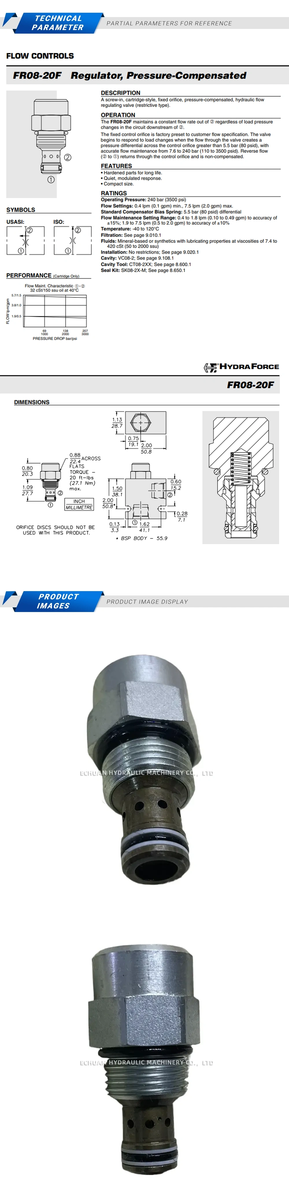 Hydraforce FR08-20F Description