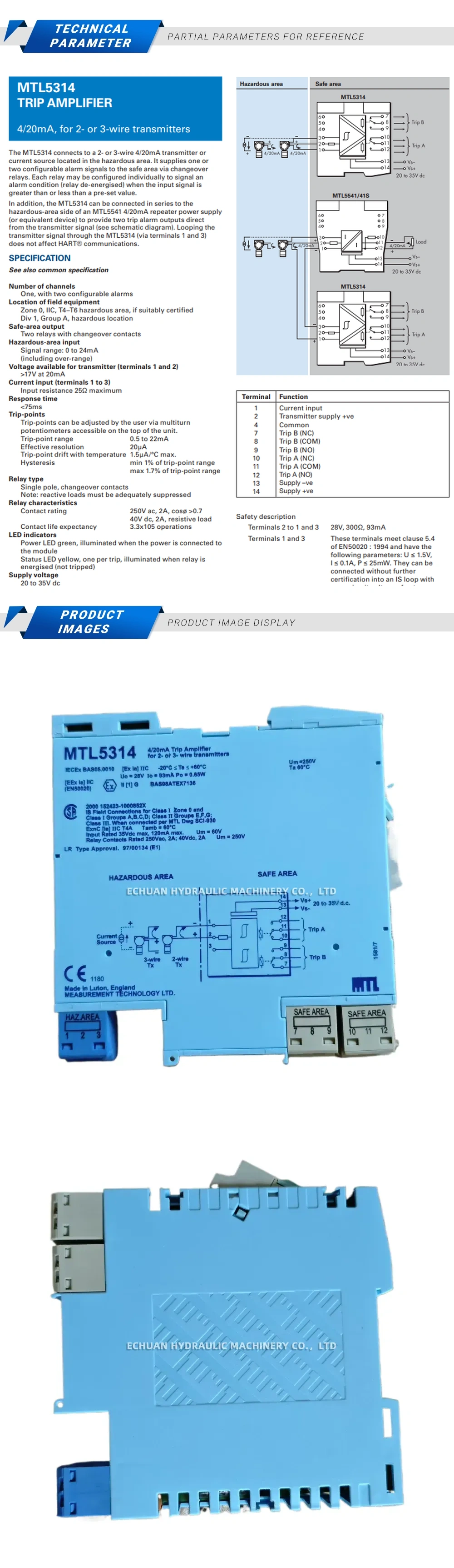 Measurement MTL5314 Description