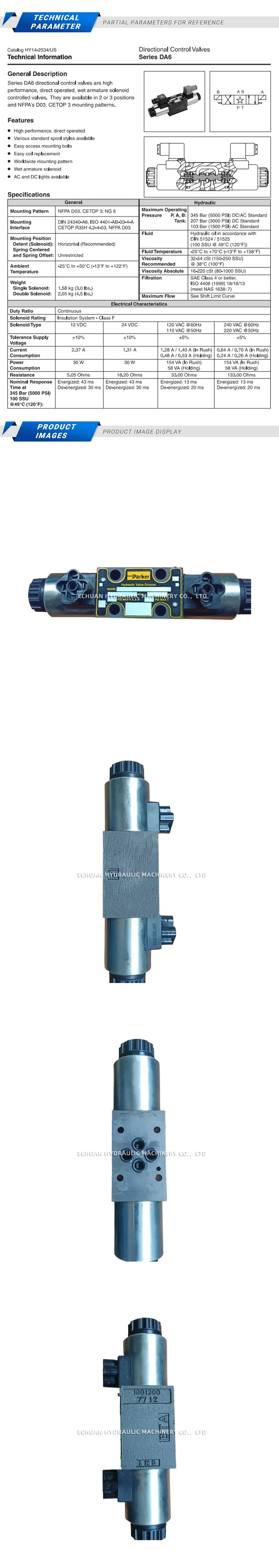 Parker DA6006CNJW Description